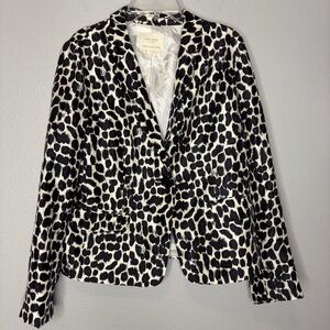 Kate Spade NY 100% Silk Beverly Blazer In City Lights Size 4 Chic Classic Career